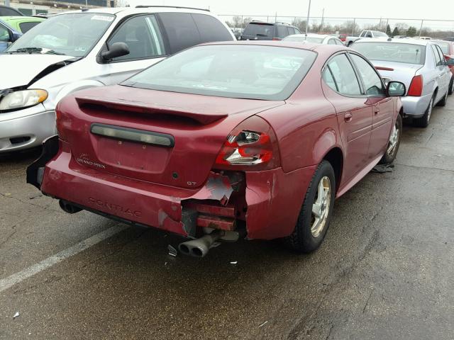 2G2WS522141153338 - 2004 PONTIAC GRAND PRIX RED photo 4