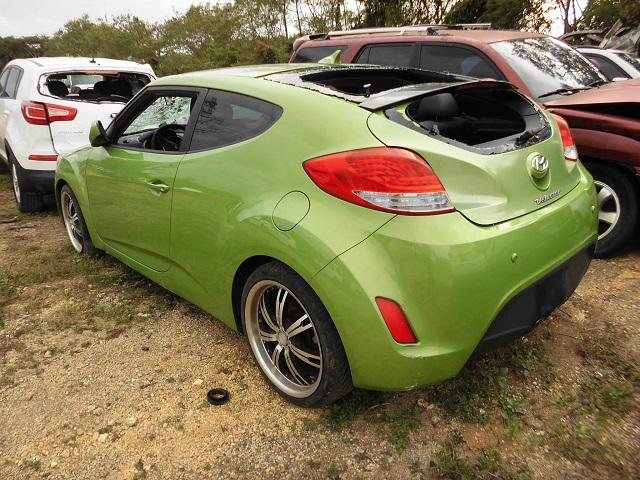 KMHTC6AD9CU031653 - 2012 HYUNDAI VELOSTER GREEN photo 3