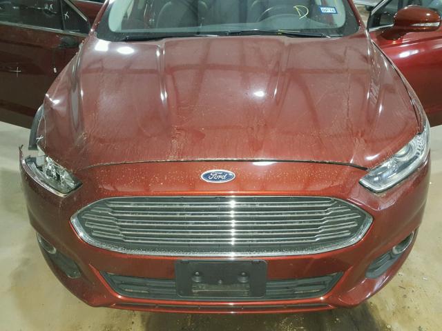 3FA6P0HD0ER305296 - 2014 FORD FUSION SE RED photo 7