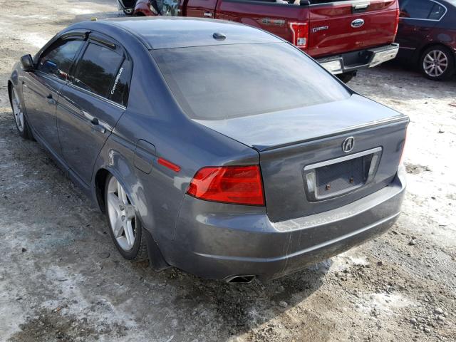 19UUA65554A039478 - 2004 ACURA TL GRAY photo 3