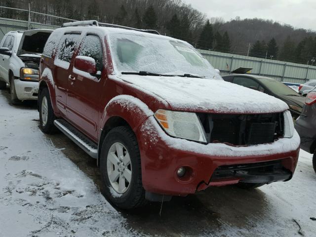 5N1AR18B28C657233 - 2008 NISSAN PATHFINDER MAROON photo 1