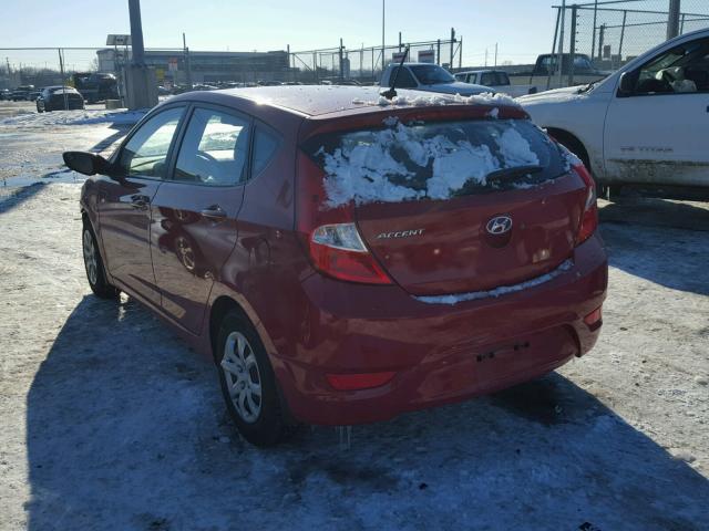 KMHCT5AEXDU108163 - 2013 HYUNDAI ACCENT GLS RED photo 3