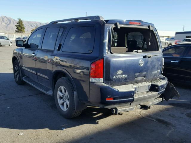 5N1BA08D18N614773 - 2008 NISSAN ARMADA SE BLUE photo 3