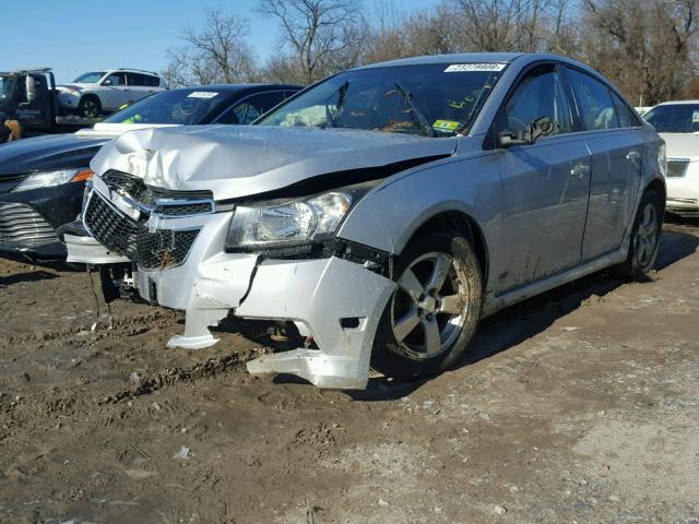 1G1PF5S91B7247634 - 2011 CHEVROLET CRUZE LT SILVER photo 2