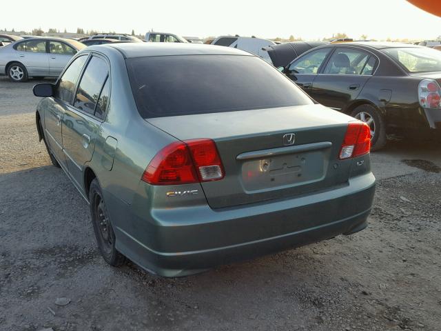 2HGES16674H553104 - 2004 HONDA CIVIC LX GREEN photo 3