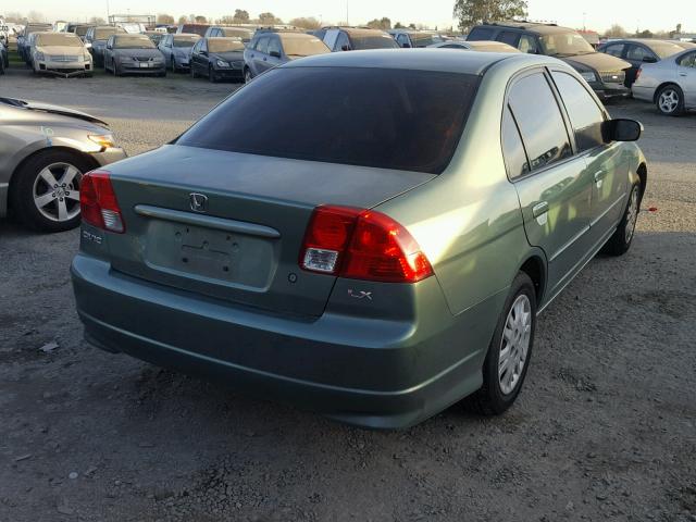 2HGES16674H553104 - 2004 HONDA CIVIC LX GREEN photo 4