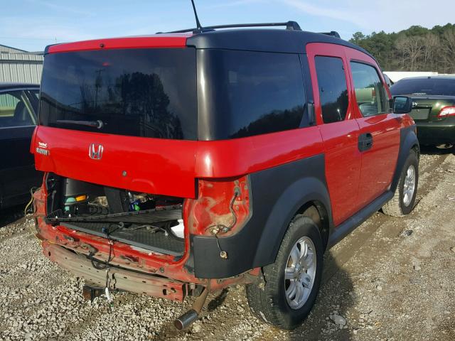 5J6YH18626L006183 - 2006 HONDA ELEMENT EX RED photo 4