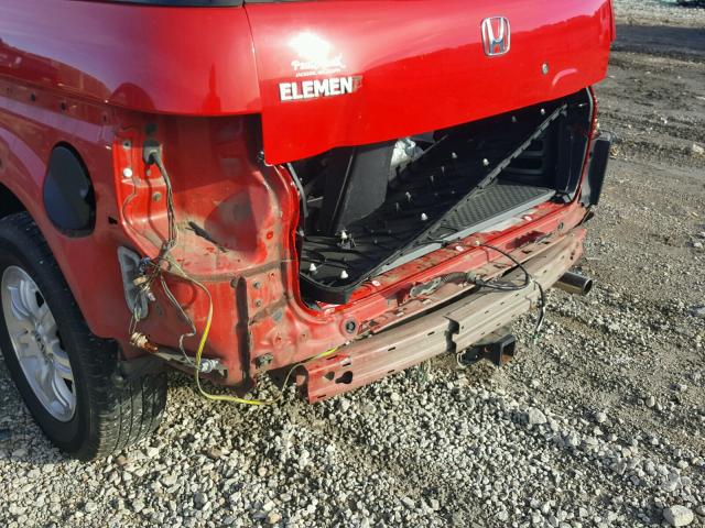 5J6YH18626L006183 - 2006 HONDA ELEMENT EX RED photo 9