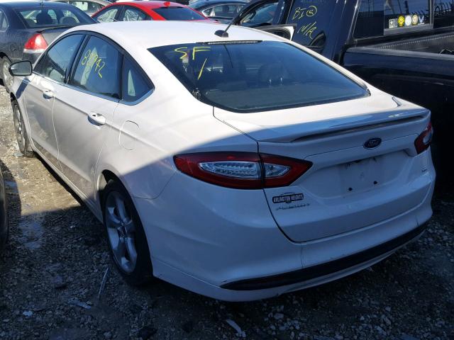 3FA6P0H77ER364159 - 2014 FORD FUSION SE WHITE photo 3