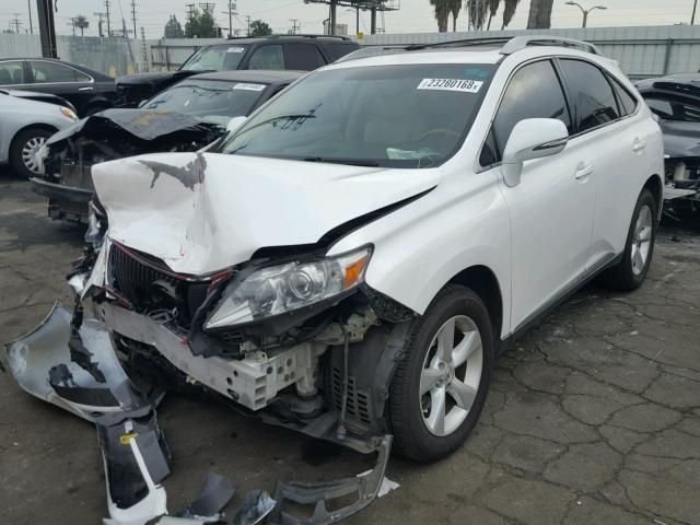 2T2ZK1BA0AC020183 - 2010 LEXUS RX 350 WHITE photo 2