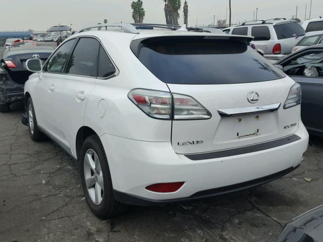 2T2ZK1BA0AC020183 - 2010 LEXUS RX 350 WHITE photo 3