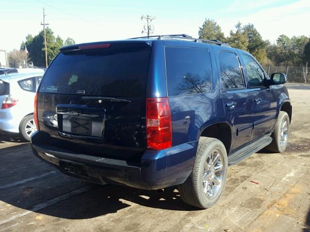 1GNFK23089R234334 - 2009 CHEVROLET TAHOE K150 BLUE photo 4