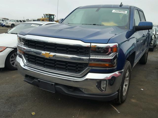 3GCUKREC2HG194797 - 2017 CHEVROLET SILVERADO BLUE photo 2