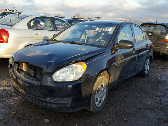 KMHCN46C58U276228 - 2008 HYUNDAI ACCENT GLS BLACK photo 2