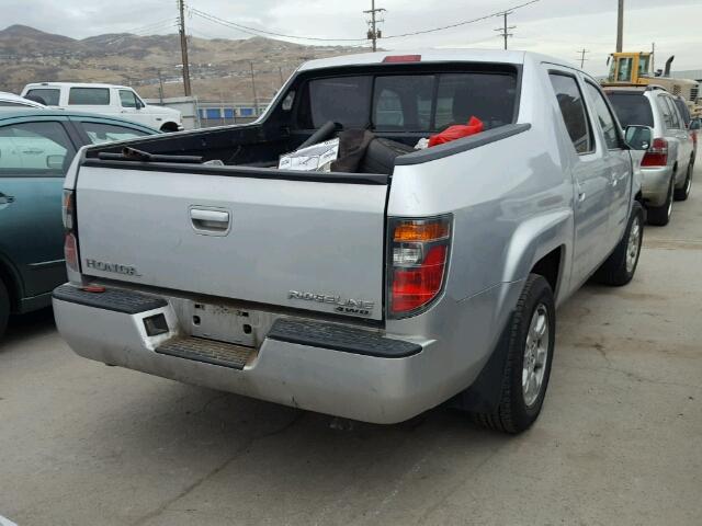 2HJYK165X6H553065 - 2006 HONDA RIDGELINE SILVER photo 4