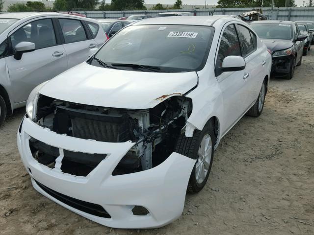 3N1CN7AP8EL870871 - 2014 NISSAN VERSA S WHITE photo 2