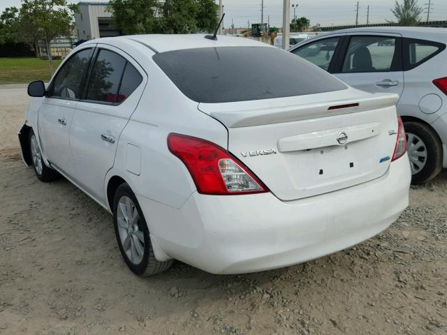 3N1CN7AP8EL870871 - 2014 NISSAN VERSA S WHITE photo 3