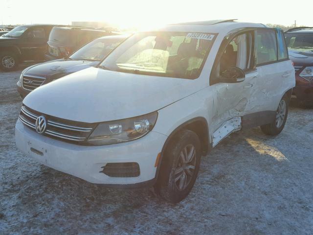 WVGBV7AX5CW567073 - 2012 VOLKSWAGEN TIGUAN S WHITE photo 2