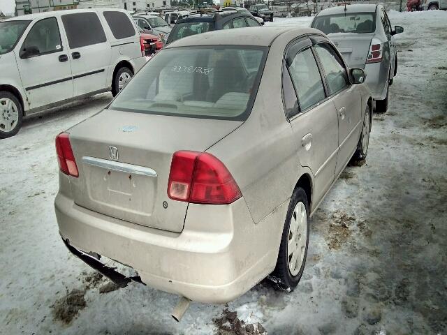 2HGES16882H904939 - 2002 HONDA CIVIC LX BEIGE photo 4