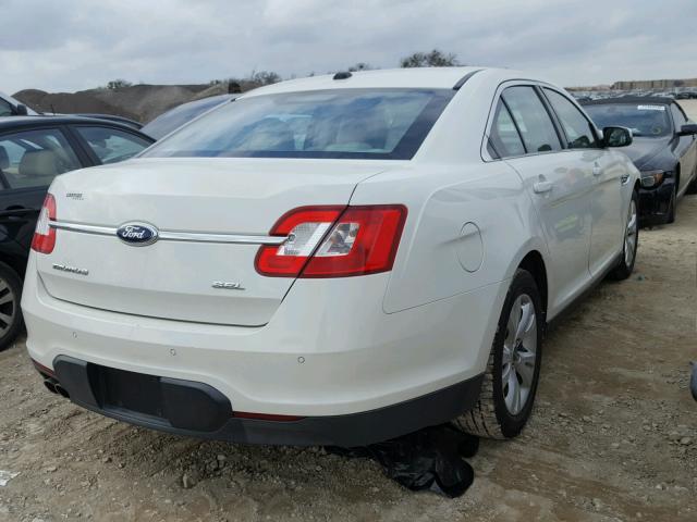 1FAHP2EW9AG145222 - 2010 FORD TAURUS SEL WHITE photo 4