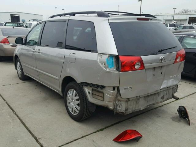 5TDZK23CX8S128418 - 2008 TOYOTA SIENNA CE GRAY photo 3