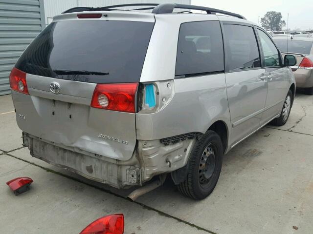 5TDZK23CX8S128418 - 2008 TOYOTA SIENNA CE GRAY photo 4