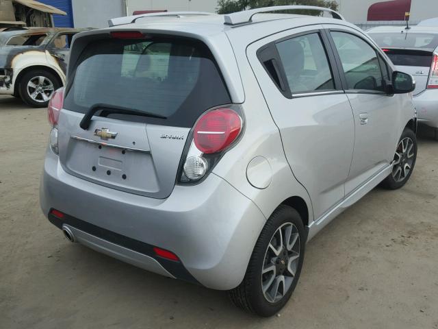 KL8CF6S93EC421283 - 2014 CHEVROLET SPARK 2LT SILVER photo 4