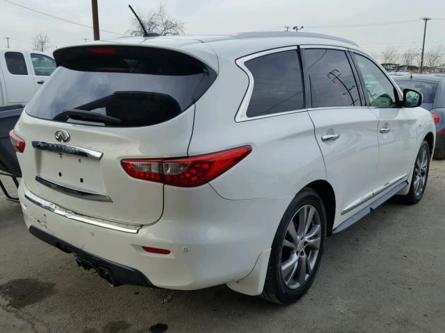 5N1AL0MM7EC514230 - 2014 INFINITI QX60 WHITE photo 4