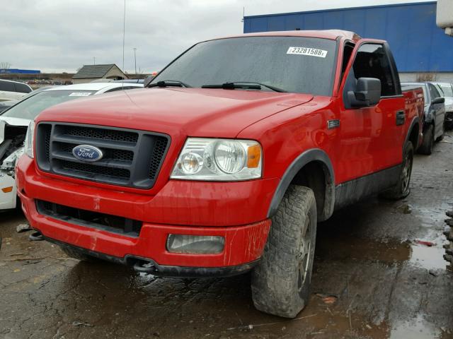 1FTPX14525FA34712 - 2005 FORD F150 RED photo 2