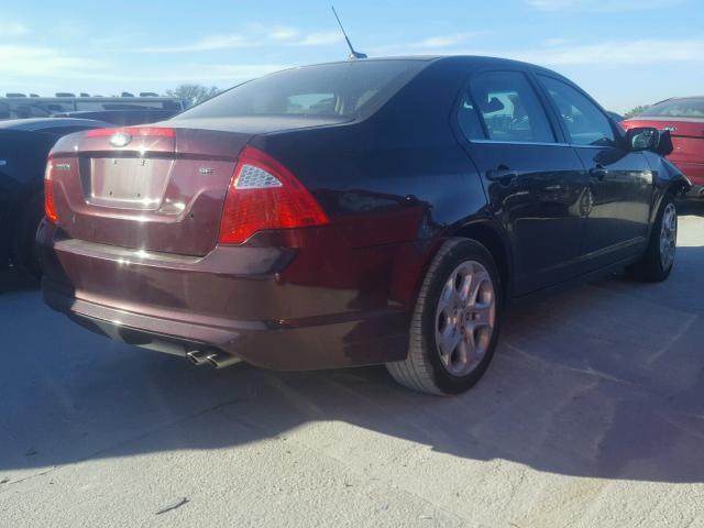 3FAHP0HA7BR298664 - 2011 FORD FUSION SE MAROON photo 4