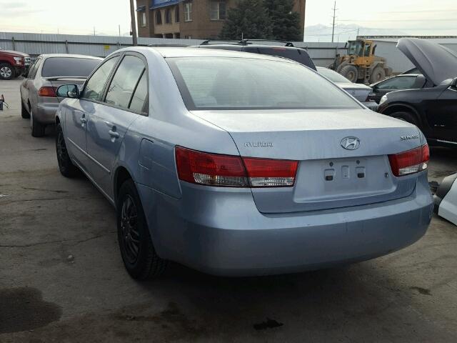 5NPET46CX6H100432 - 2006 HYUNDAI SONATA GL BLUE photo 3