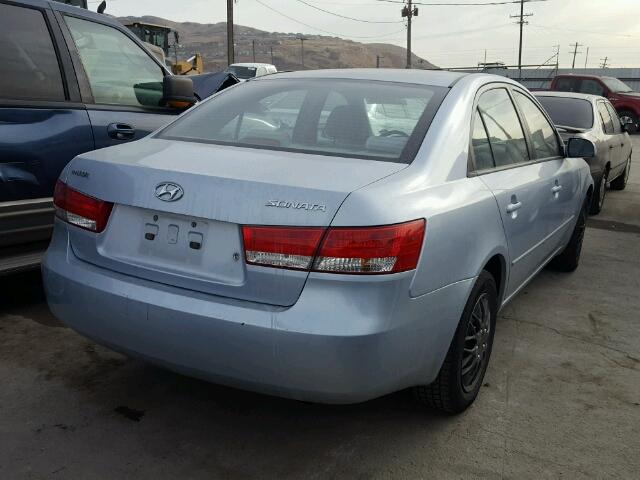 5NPET46CX6H100432 - 2006 HYUNDAI SONATA GL BLUE photo 4