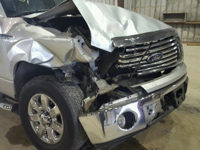 1FTEW1C81AFD22897 - 2010 FORD F150 SUPER SILVER photo 9
