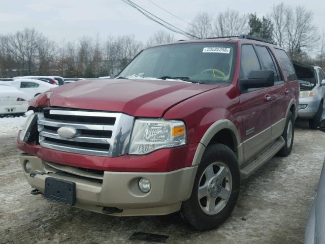 1FMFU18537LA53042 - 2007 FORD EXPEDITION RED photo 2