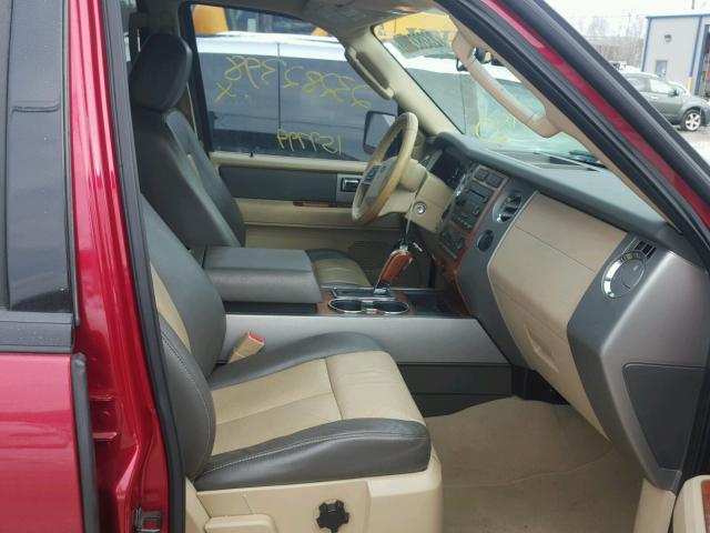 1FMFU18537LA53042 - 2007 FORD EXPEDITION RED photo 5