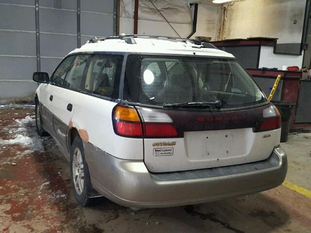 4S3BH665337642764 - 2003 SUBARU LEGACY OUT WHITE photo 3