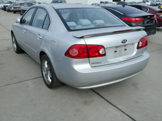 KNAGE123385265276 - 2008 KIA OPTIMA LX SILVER photo 3