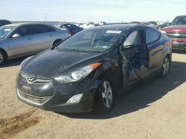 5NPDH4AE1DH369535 - 2013 HYUNDAI ELANTRA GL BLACK photo 2