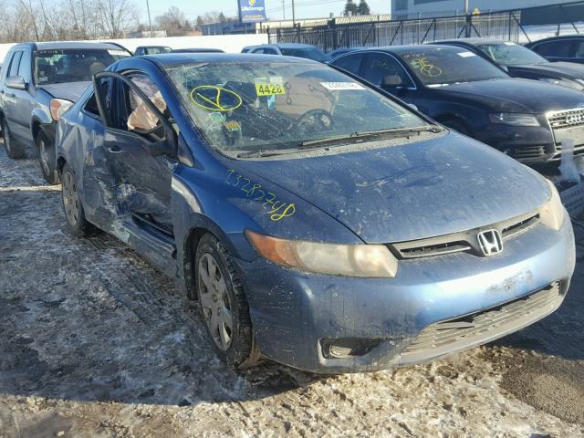 2HGFG12616H547345 - 2006 HONDA CIVIC LX BLUE photo 1