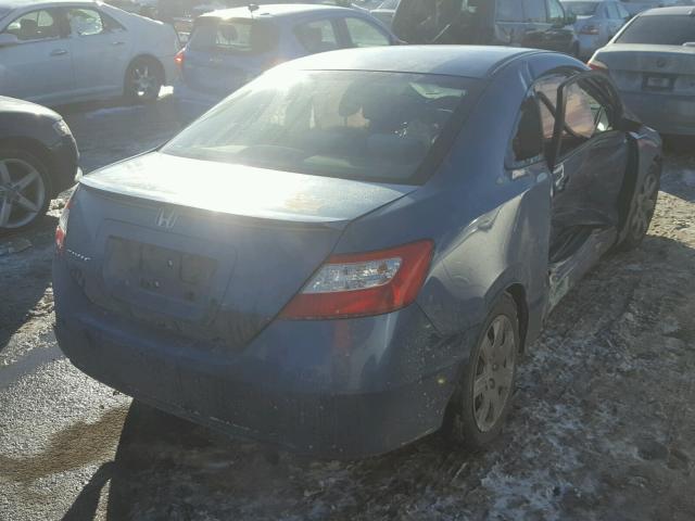 2HGFG12616H547345 - 2006 HONDA CIVIC LX BLUE photo 4