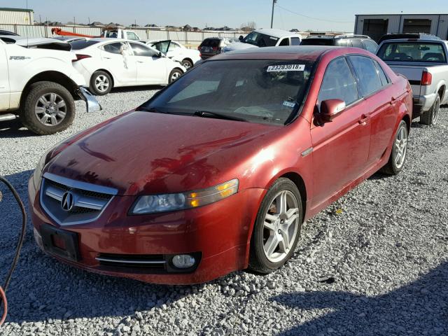 19UUA66267A042768 - 2007 ACURA TL RED photo 2