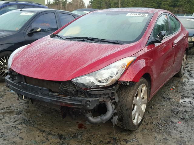 KMHDH4AE7BU087141 - 2011 HYUNDAI ELANTRA GL RED photo 2