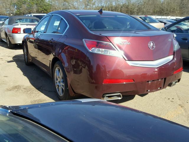 19UUA8F22AA027493 - 2010 ACURA TL MAROON photo 3