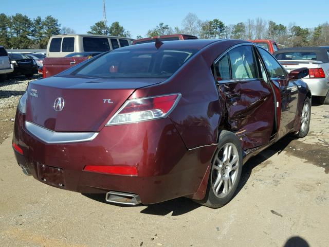 19UUA8F22AA027493 - 2010 ACURA TL MAROON photo 4