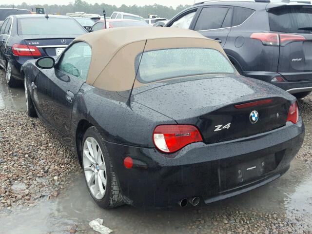 4USBU33547LW71163 - 2007 BMW Z4 3.0 BLACK photo 3