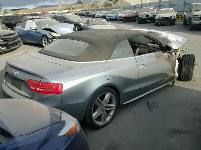 WAUVGAFH7AN025743 - 2010 AUDI S5 PRESTIG GRAY photo 4