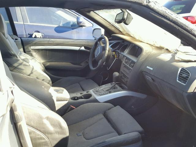 WAUVGAFH7AN025743 - 2010 AUDI S5 PRESTIG GRAY photo 5