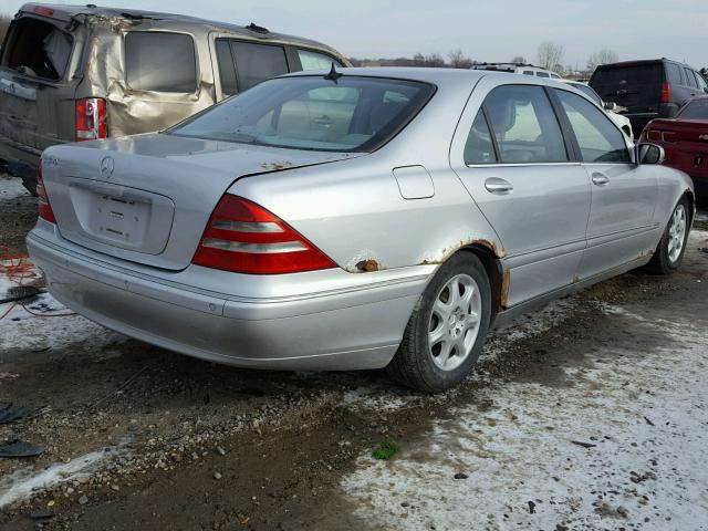 WDBNG75J5YA084168 - 2000 MERCEDES-BENZ S 500 SILVER photo 4