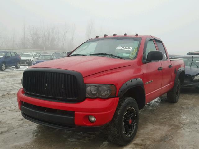 3D7HU18N12G165525 - 2002 DODGE RAM 1500 RED photo 2