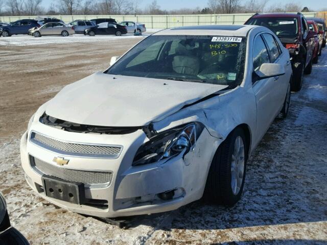 1G1ZE5E70BF100362 - 2011 CHEVROLET MALIBU LTZ WHITE photo 2